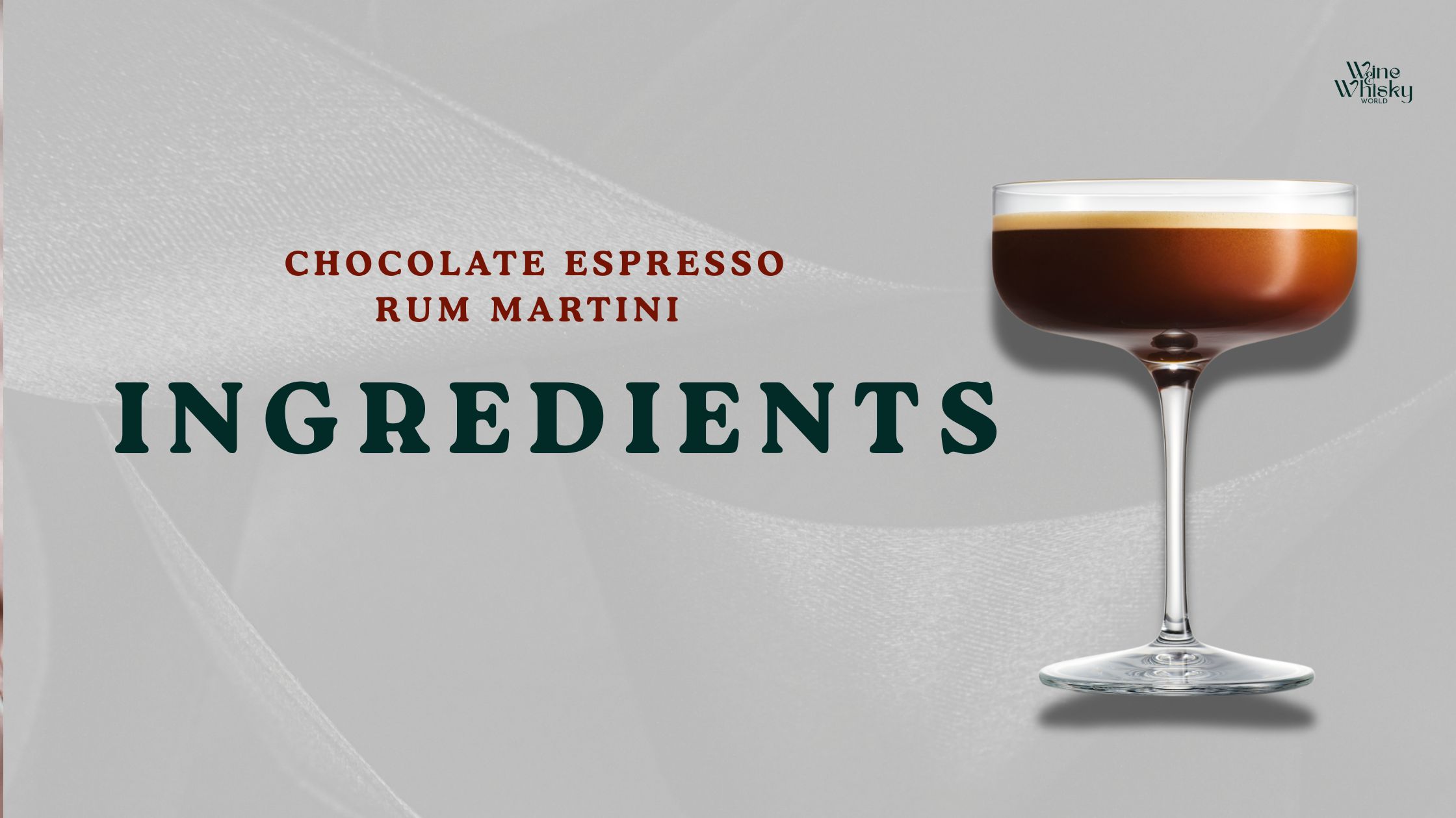 Chocolate Espresso Rum Martini ingredients 